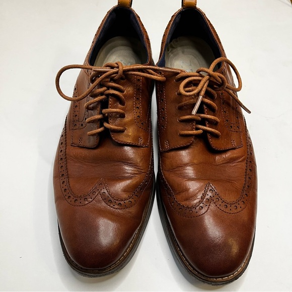 Cole Haan Zero Grand Brown Wingtip Oxford Men's Lace Up Shoes Men's Size 12 - Picture 1 of 13